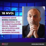 18 NGOs: ELECTION OF THE DIRECTOR OF RADIO TELEVISION MONTENEGRO (RTCG) REPRESENTS A DEFEAT OF THE RULE OF LAW; MEMBERS OF THE COUNCIL WHO PARTICIPATED IN THE VOTING SHOULD RESIGN FROM THEIR POSITIONS
