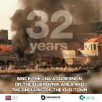 32 YEARS SINCE THE JNA AGGRESSION ON THE DUBROVNIK AREA AND THE SHELLING OF THE OLD TOWN