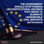 The Human Rights Action’s Position on the Termination of the Mandate of Montenegro’s Representative before the European Court of Human Rights: The Government Should Stop Passing Unconstitutional Decrees that Serve to Eliminate Undesirable Civil Servants (ad hominem)