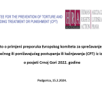 Predstavnici CPT u posjeti Crnoj Gori - održan okrugli sto o primjeni preporuka iz izvještaja o ad-hoc posjeti 2022. godine