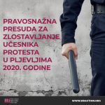 PRAVOSNAŽNA PRESUDA ZBOG ZLOSTAVLJANJA UČESNIKA PROTESTA U PLJEVLJIMA 2020. GODINE